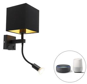 Lampada da parete intelligente nera con USB incluso Wifi A60 e GU10 - Zeno