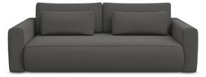 Divano grigio scuro allungabile/con contenitore con rivestimento in velluto 238 cm Kapua – Makamii