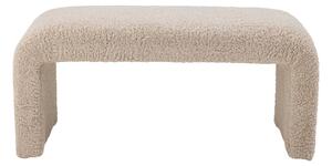 Panca crema in tessuto bouclé Bobbie - Bloomingville