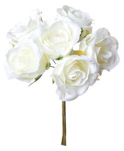 Set 12 Rami Rose Bianche Artificiali da 6 H 135 cm