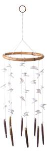 Set 2 Anelli con Conchiglie Naturali 15x57H cm