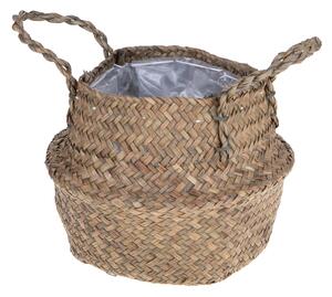 Set 2 Cesti Giara in Materiale Naturale H 20 cm