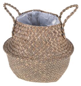 Set 2 Cesti Giara in Materiale Naturale H 24 cm