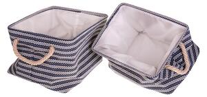 Set 2 Contenitori Tessuto 44x28H cm