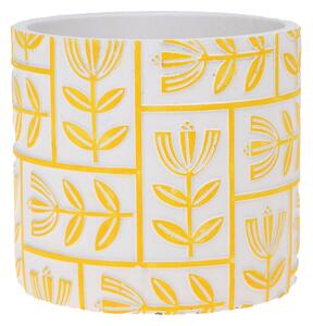 Set 2 Contenitori Decorativo Disegno Rilievo Ø 175 H 16 cm