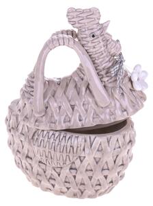 Set 2 Galline Decorative in Ceramica Apribile H 20 cm