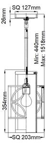 Feiss FE-REMY-P-C - Lampada a sospensione su asta REMY 1xE27/60W/230V nero/oro