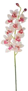 Set 2 Rami Artificiali Cymbidium Real Touch con 10 Fiori e 2 Bocci H 92 cm
