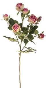Set 2 Rami Artificiali con Rose H 74 cm