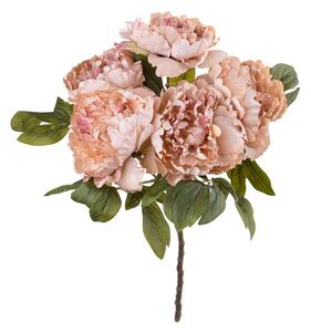 Set 2 Rami Artificiali Peonia con 5 Fiori H 50 cm