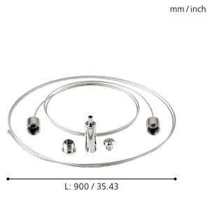 Eglo 61355 - Illuminazione a sospensione con cavi SALOBRENA 90cm