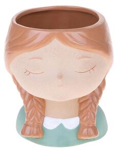 Set 2 Vasi Testa Donna Ø 14,5x H 16 cm