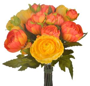 Set 3 Bouquet Artificiali Ranuncoli con 12 Fiori H 25 cm