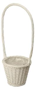 Set 3 Cesti in Materiale Rattan Willow con Manico H 55 cm