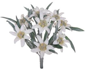 Set 3 Piante Artificiali Stelle Alpina Composta da 9 Fiori H 25 cm
