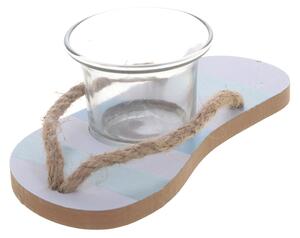 Set 6 Ciabattina Porta Candele Larghezza 16 cm