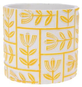 Set 6 Contenitori Decorativo Disegno Rilievo Ø 11 H 10 cm