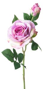 Set 6 Rami Artificiali con 3 Rose Real Touch H 65 cm