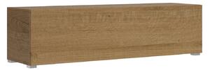 Mobile TV con Anta a Ribalta e Passacavi 153,6x40x39,6 cm con piedini Quercia Naturale