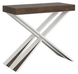 Consolle Allungabile 90-196x40x77 cm in Nobilitato Marrone