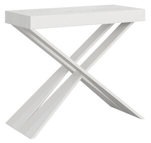 Consolle Allungabile 90-196x40x77 cm in Nobilitato Bianco