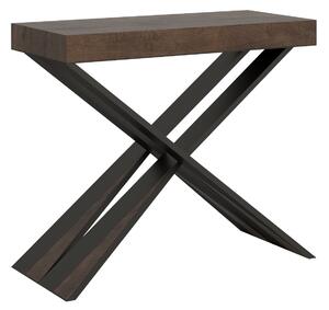 Consolle Allungabile 90-196x40x77 cm in Nobilitato Marrone