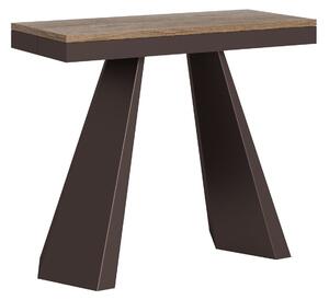 Consolle Allungabile 90-300x40x77 cm in Nobilitato Marrone