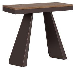 Consolle Allungabile 90-290x40x77 cm in Nobilitato Marrone