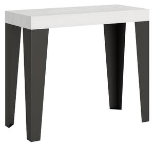 Consolle Allungabile 90-196x40x77 cm in Nobilitato Bianco