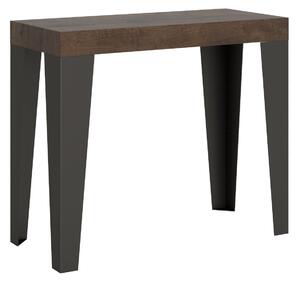 Consolle Allungabile 90-196x40x77 cm in Nobilitato Marrone