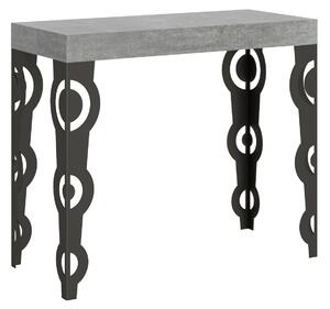 Consolle Allungabile 90-300x40x77 cm in Nobilitato Grigio