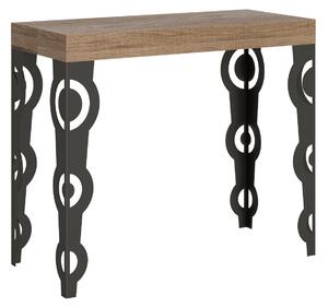Consolle Allungabile 90-196x40x77 cm in Nobilitato Marrone