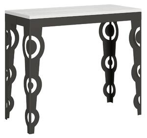 Consolle Allungabile 90-196x40x77 cm in Nobilitato Bianco