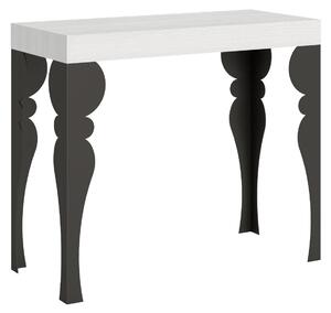 Consolle Allungabile 90-196x40x77 cm in Nobilitato Bianco
