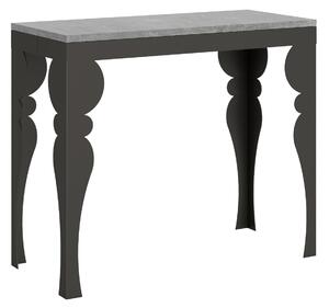 Consolle Allungabile 90-300x40x77 cm in Nobilitato Grigio