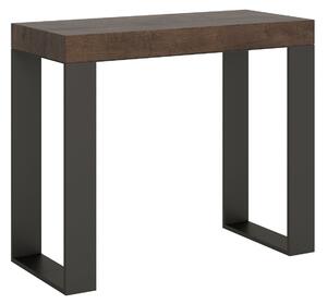 Consolle Allungabile 90-300x40x77 cm in Nobilitato Marrone