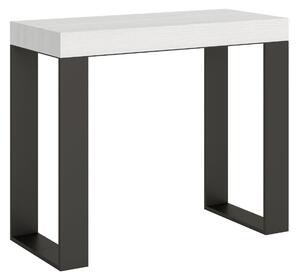 Consolle Allungabile 90-196x40x77 cm in Nobilitato Bianco