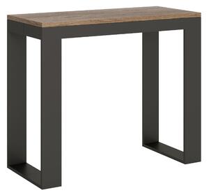 Consolle Allungabile 90-300x40x77 cm in Nobilitato Marrone