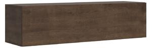 Mobile Pensile TV con Anta a Ribalta e Foro Passacavi 153,6x40x39,5 cm Noce