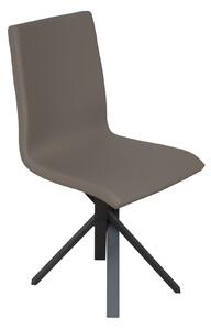 Sedia 40/44x42x86 cm Aury gambe Antracite in Similpelle Tortora