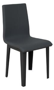 Sedia 40/44x42x86 cm Armida gambe Antracite in Similpelle Grigio