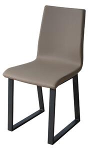 Sedia 40/44x42x86 cm Baffy gambe Antracite in Similpelle Grigio