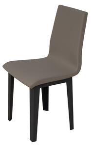 Sedia 40/44x42x86 cm Armida gambe Antracite in Similpelle Tortora