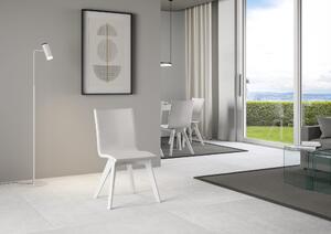 Sedia 52x52x87 cm Trudy gambe bianche in Similpelle Bianco