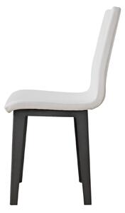 Sedia 40/44x42x86 cm Armida gambe Antracite in Similpelle Bianco