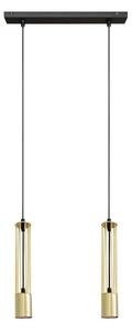 LED Lampadario su corda BARS 2xGU10/4,8W/230V oro/nero