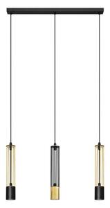 LED Lampadario su corda BARS 3xGU10/4,8W/230V nero/oro