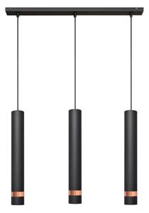 Lampadario su filo LED TUBA 3xGU10/4,8W/230V nero/rame