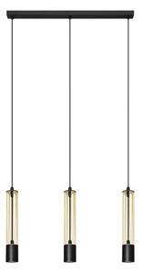 LED Lampadario su corda BARS 3xGU10/4,8W/230V oro/nero