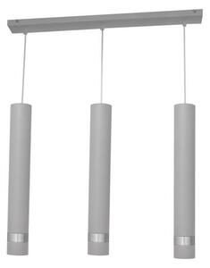 LED Lampadario a sospensione con filo TUBA 3xGU10/4,8W/230V grigio/cromo opaco